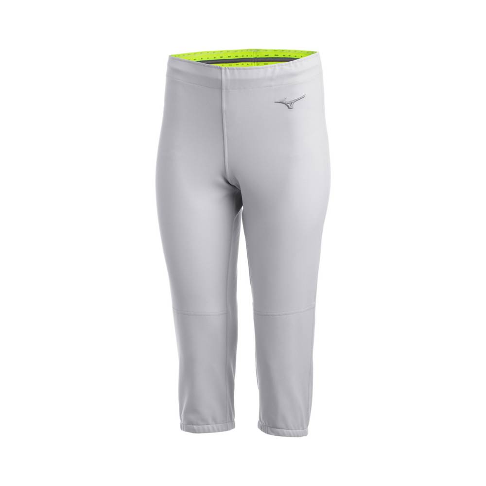 Calças Mizuno Softball Stretch - Unbelted - Mulher - Cinzentas - IYJEU6179